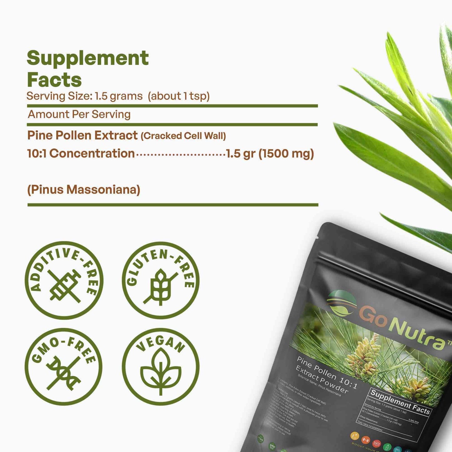 Pine Pollen Powder Cracked Cell 1lb Herbs & Tea Go Nutra Go Nutra Buy Pure Pine Pollen Powder Now!