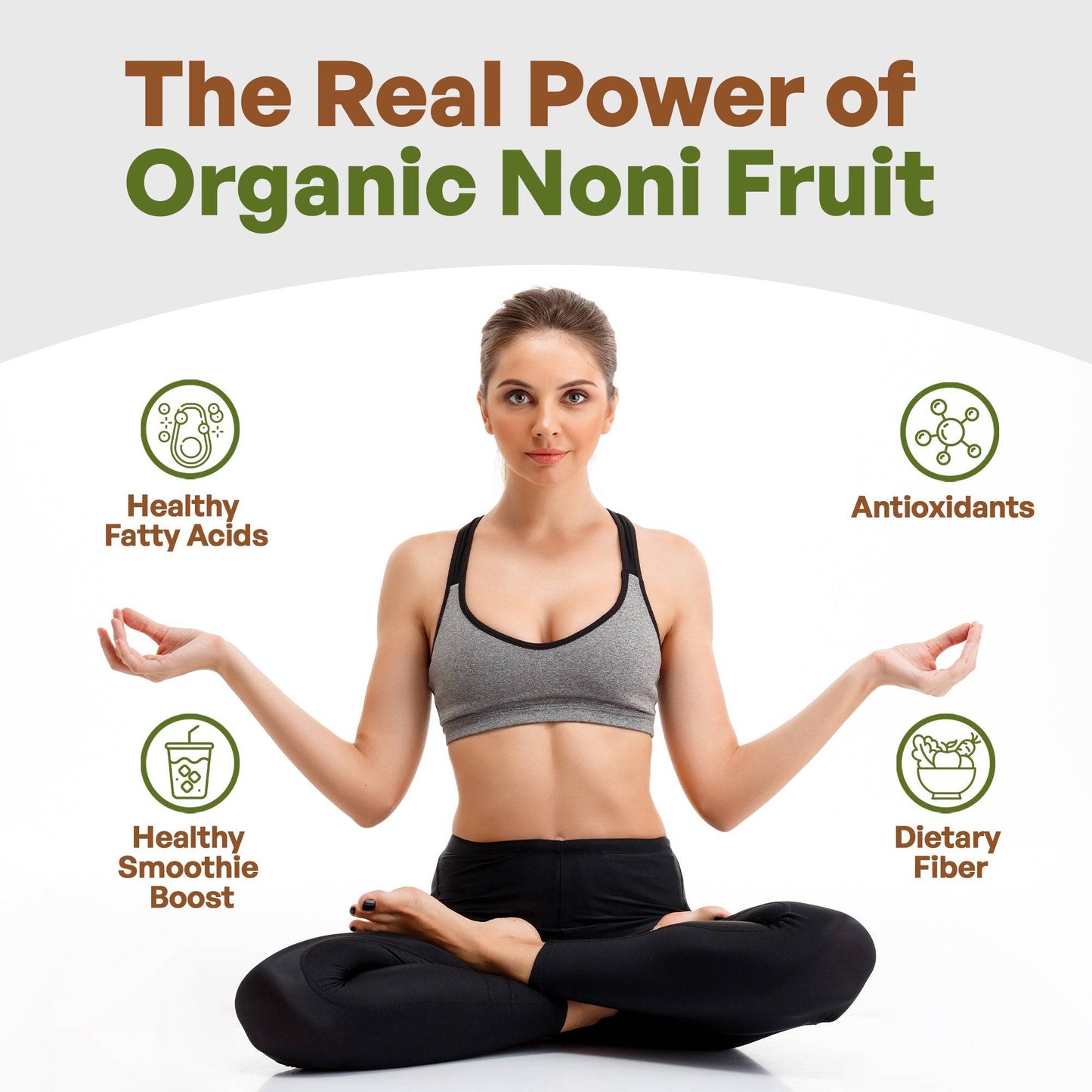 Noni Fruit Powder Organic Extract Pure 16 oz Herbs & Botanicals Go Nutra Go Nutra Organic Noni Fruit Powder 16 oz | Go Nutra