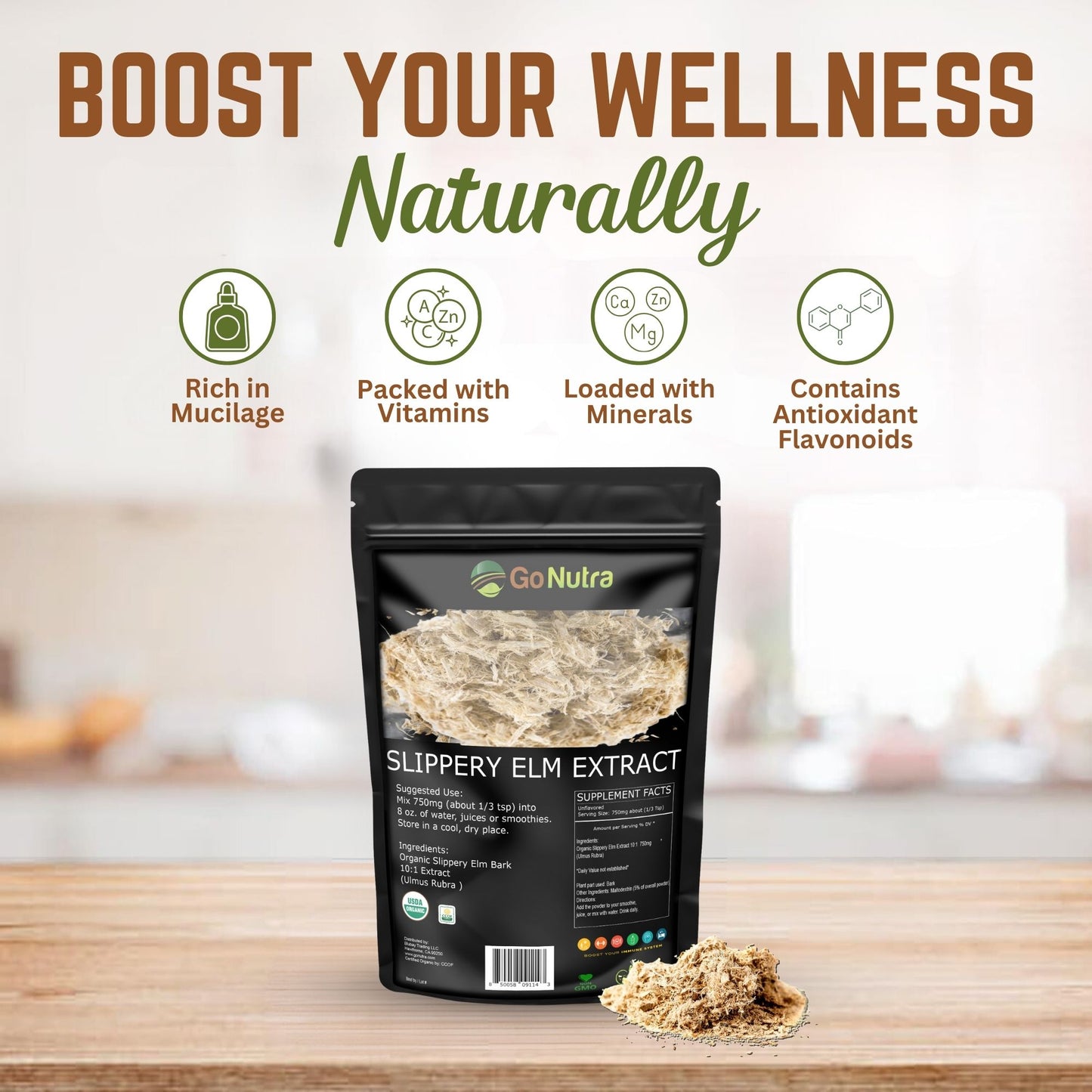 an image of a bag of natural ingredients on a table