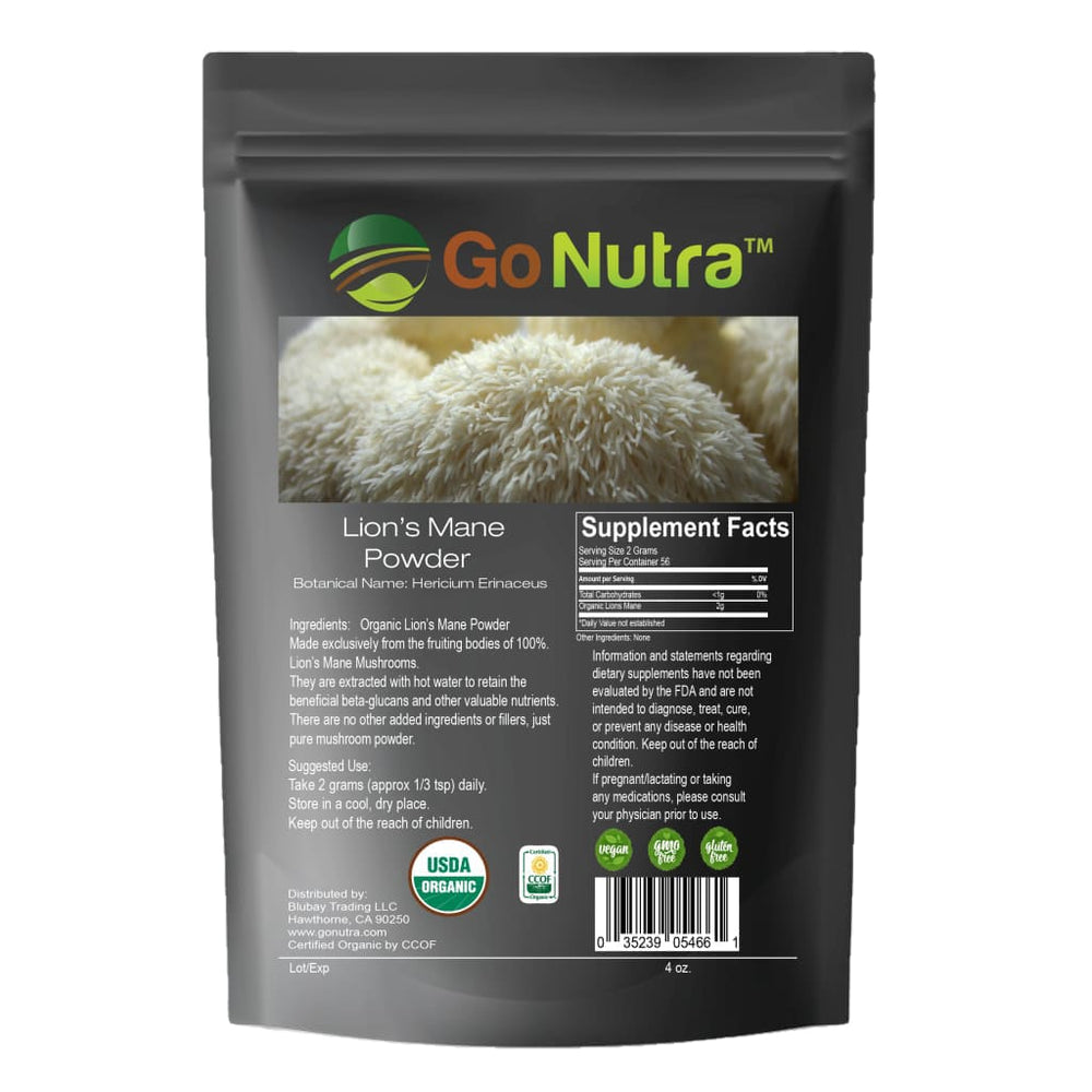 
                  
                    Lion’s Mane Organic Powder 8 oz | Go Nutra - Herbs & 
                  
                