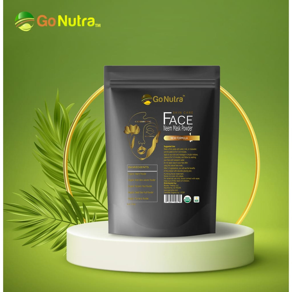 
                  
                    Neem Facial Mask Powder Organic 8 oz. Skin Anti-Aging | Go 
                  
                