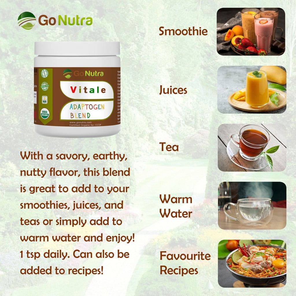 Superfood Smoothie Powder Organic Adaptogen Blend | 8 oz Smoothie Booster Powder Health & Beauty:Vitamins & Dietary Supplements:Herbs & Botanicals Go Nutra Go Nutra Health & Beauty:Vitamins & Dietary Supplements:Herbs &
