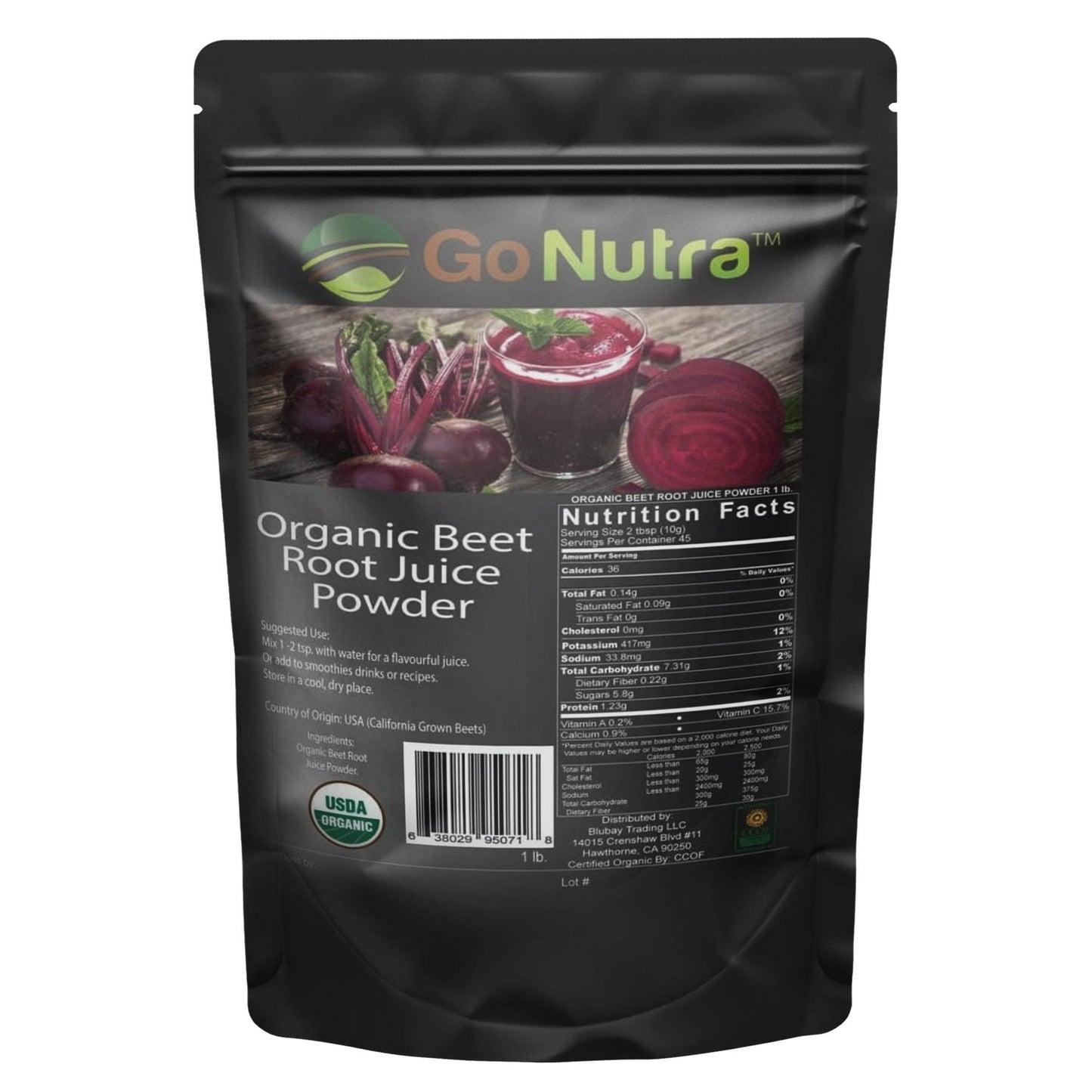 Beet Root Juice Powder Organic 2 lbs | Grown & Made In USA Herbs & Botanicals Go Nutra Go Nutra Go Nutra - Beet Root Juice Powder Organic 2 lbs 