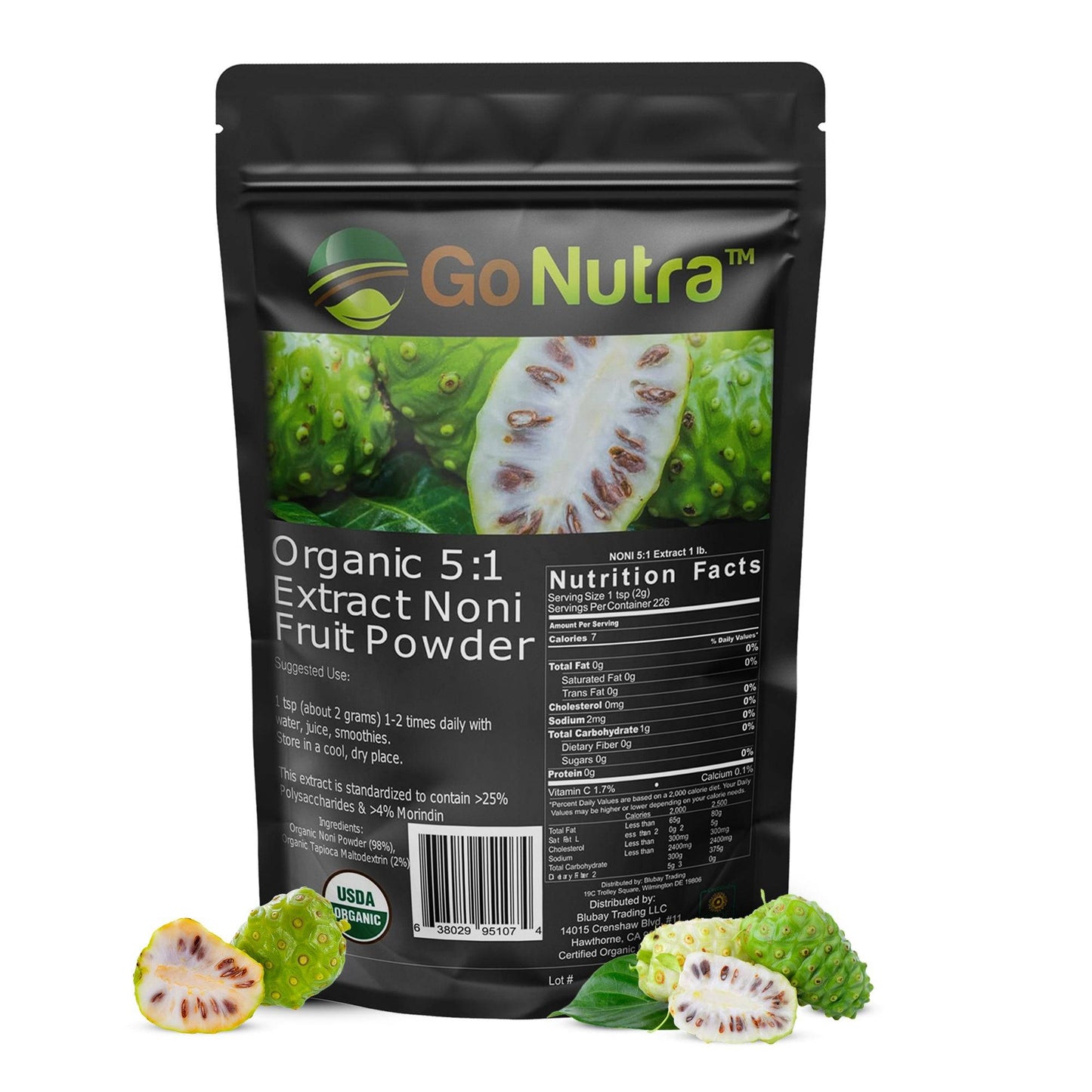 Noni Fruit Powder Organic Extract Pure 16 