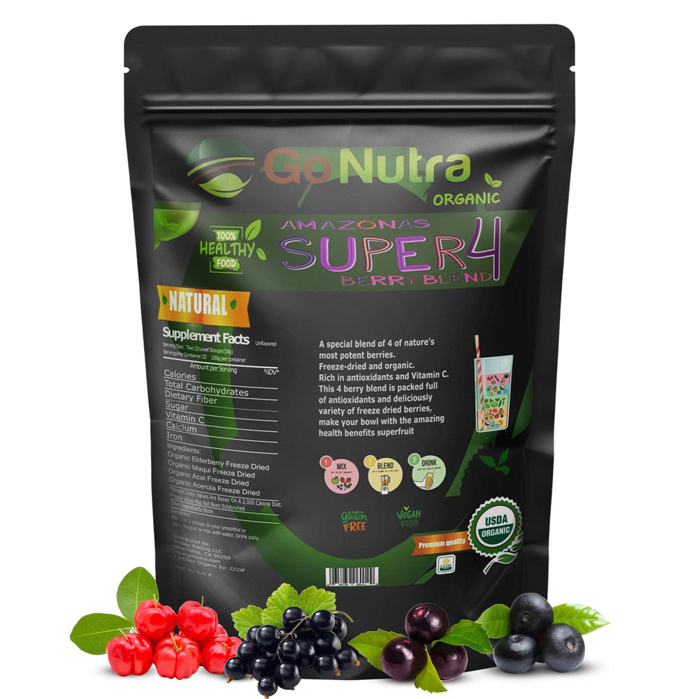 
                  
                    Acai Berry Blend for Bowls | Organic Superfood Smoothie Mix with Acai Maqui Elderberry Acerola 1lb. Herbs & Botanicals Go Nutra Go Nutra Organic Superfood Smoothie Mix | Healthy Supercharged Acai Blend
                  
                