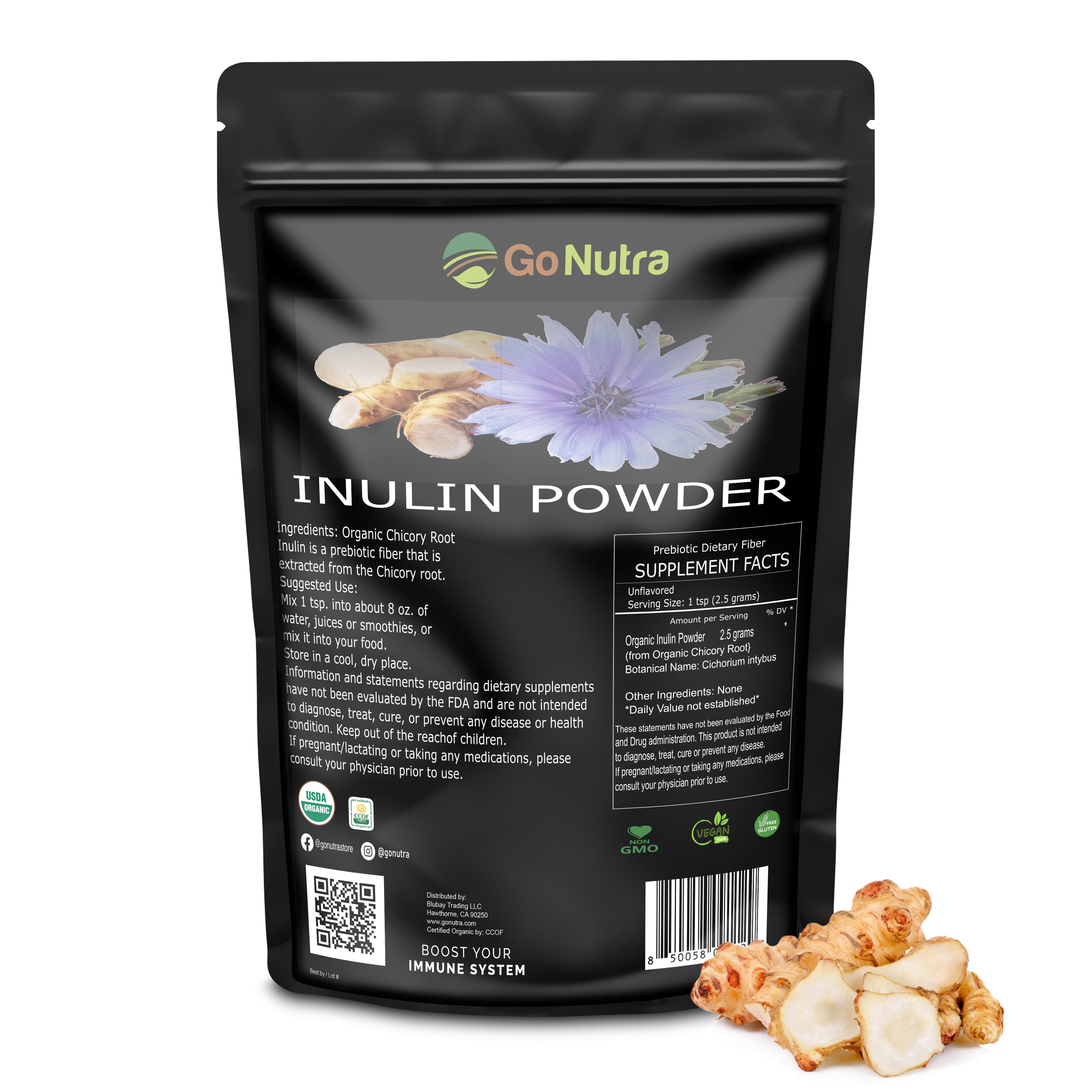 Organic Inulin Powder - Chicory Root - Dietary Supplement – Go Nutra®
