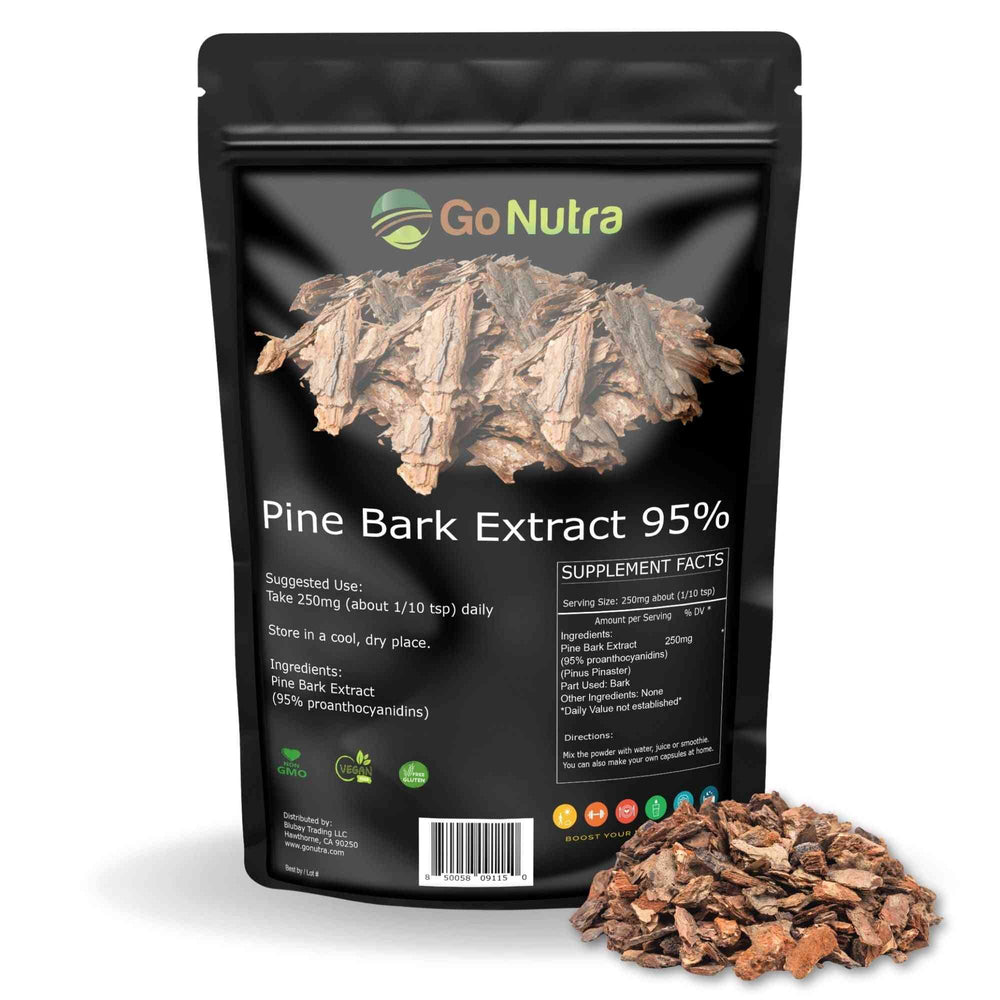 Pine Bark Extract Powder Standardized 95% Proanthocyanidins Pine Bark Powder 8oz. Health & Beauty:Vitamins & Dietary Supplements:Herbs & Botanicals Go Nutra Go Nutra Pine Bark Extract Powder 95% Proanthocyanidins