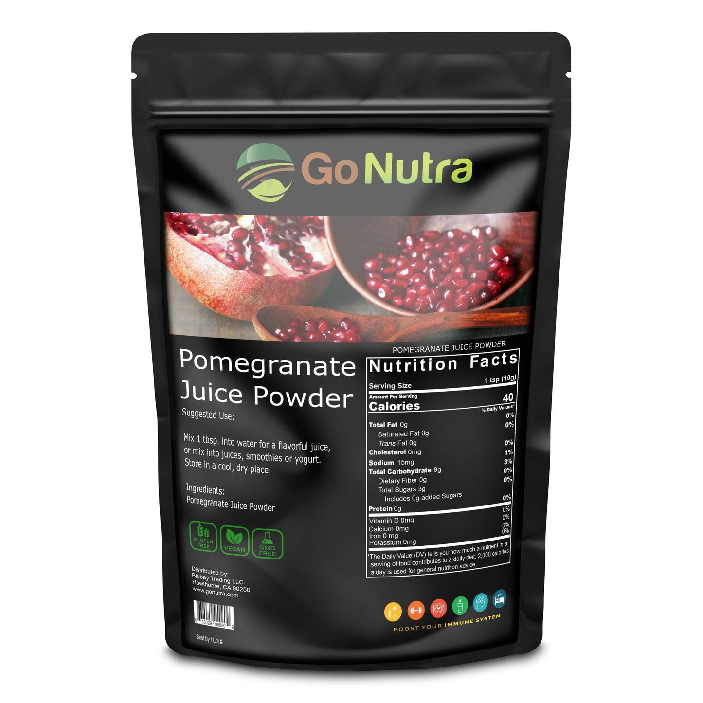 Pomegranate Juice Powder 1 lb Herbs & Botanicals Go Nutra Go Nutra Pomegranate Juice Powder 1 lb 