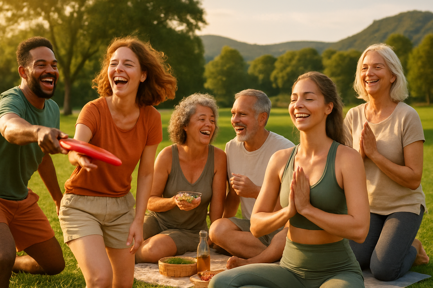 healthy, natural people having fun