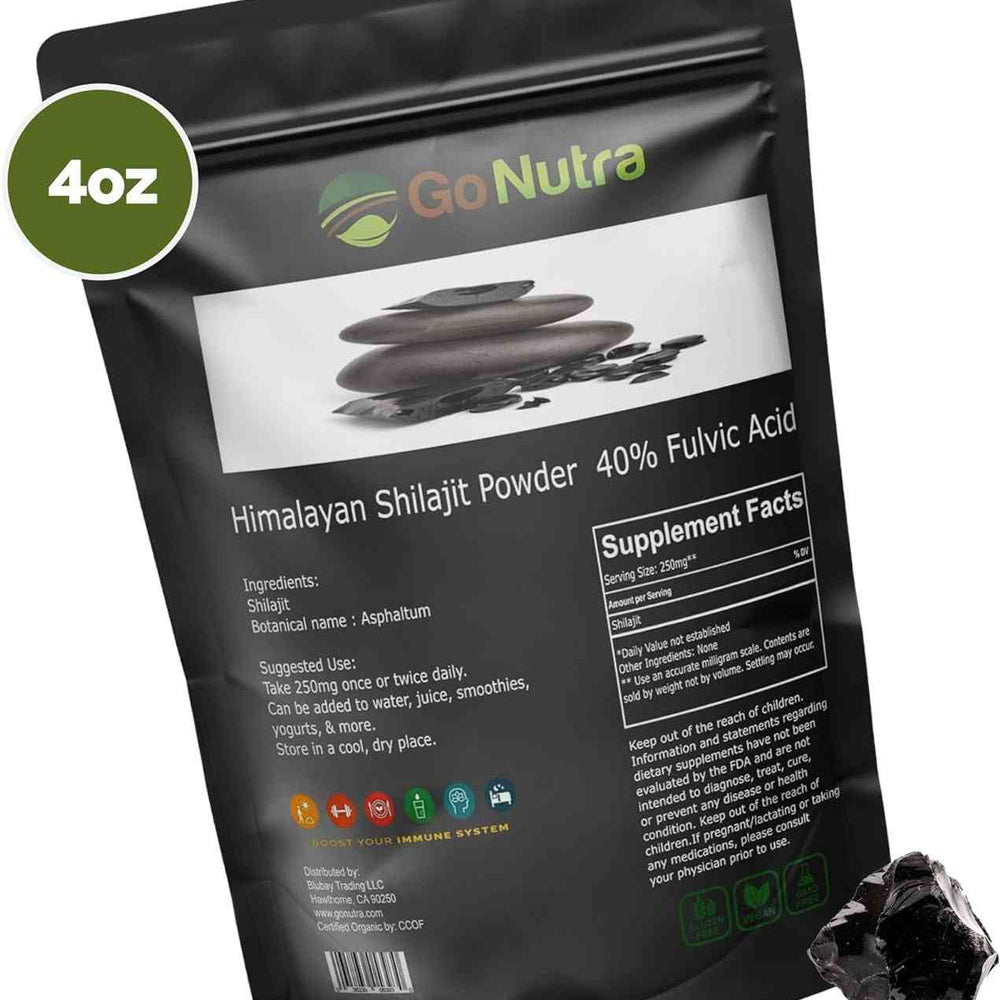 
                  
                    Shilajit Powder Pure Himalayan Shilajit 40% Fulvic Acid Trace Minerals - 4oz. Herbs & Botanicals Go Nutra Go Nutra Shilajit Powder - Top Fulvic Acid Supplement
                  
                