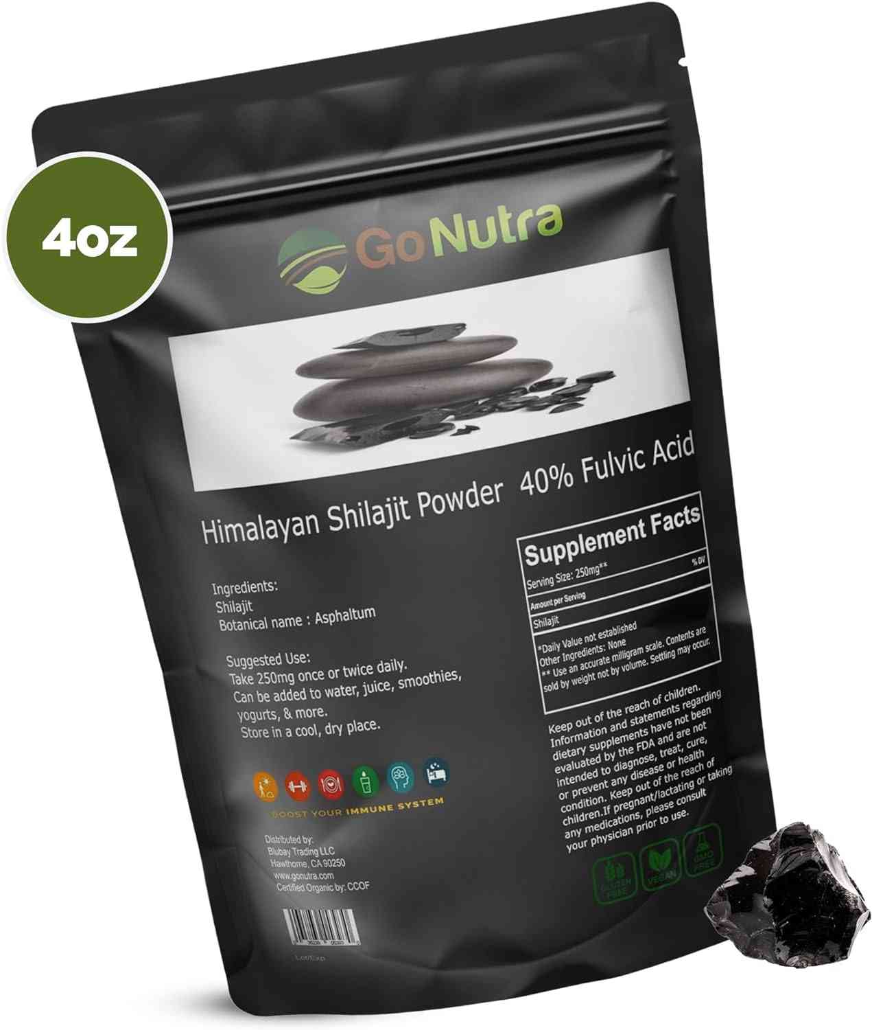 
                  
                    Shilajit Powder Pure Himalayan Shilajit 40% Fulvic Acid Trace Minerals - 4oz. Herbs & Botanicals Go Nutra Go Nutra Shilajit Powder - Top Fulvic Acid Supplement
                  
                