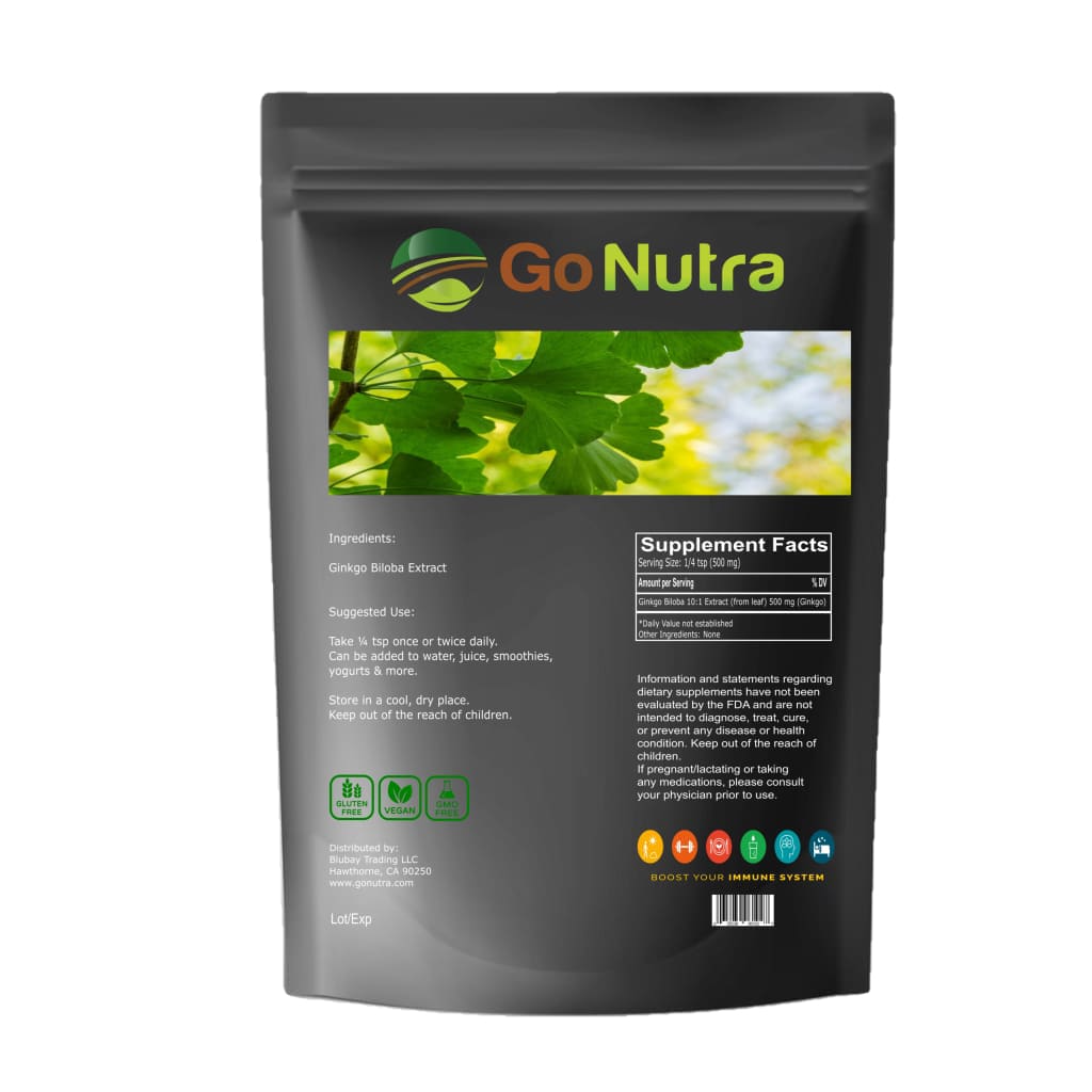 Ginkgo Biloba Extract Powder 10:1 Strength Leaf | 8 oz. - 