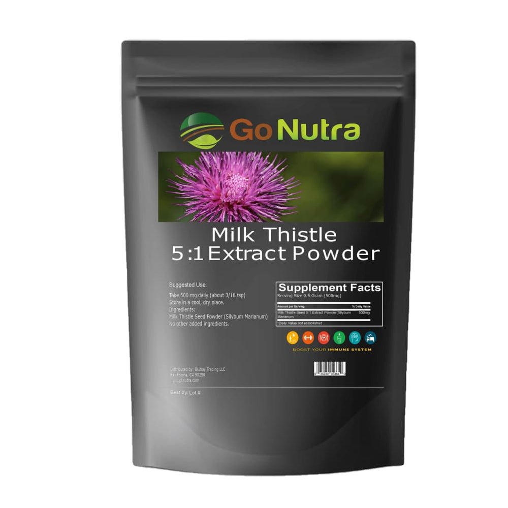 Milk Thistle Seed Powder 1 lb | Silybum Marianum | Go Nutra 