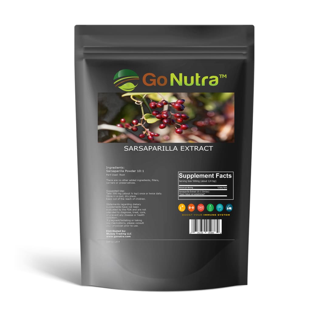 
                  
                    Sarsaparilla Root Bark Extract Powder 10:1- 8oz | Go Nutra -
                  
                