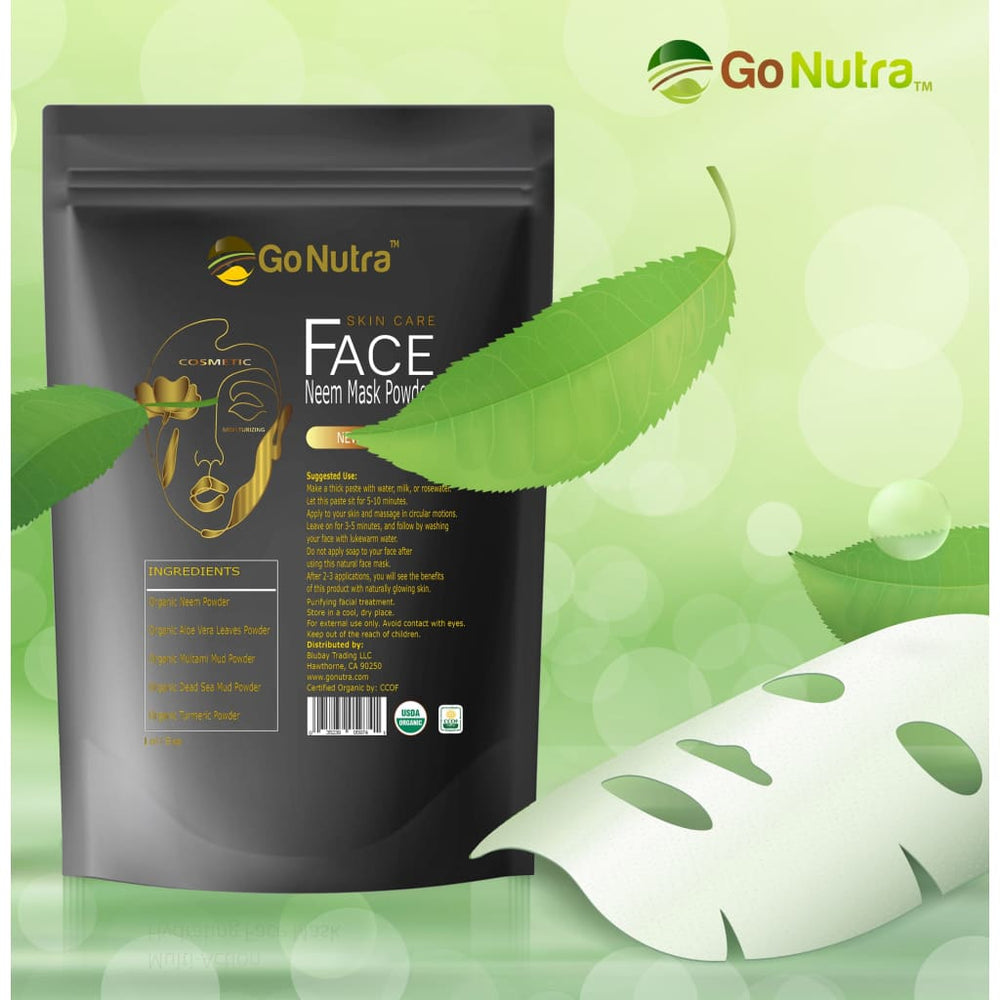 
                  
                    Neem Facial Mask Powder Organic 8 oz. Skin Anti-Aging | Go 
                  
                