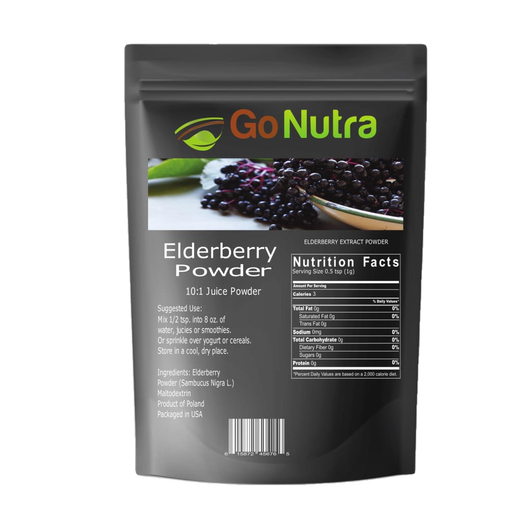 
                  
                    Elderberry Juice Powder Sambucus Nigra 1 lb | Go Nutra - 
                  
                