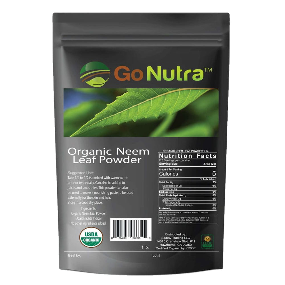 Neem Powder for Hair Organic 1 lb | Go Nutra - Health & 
