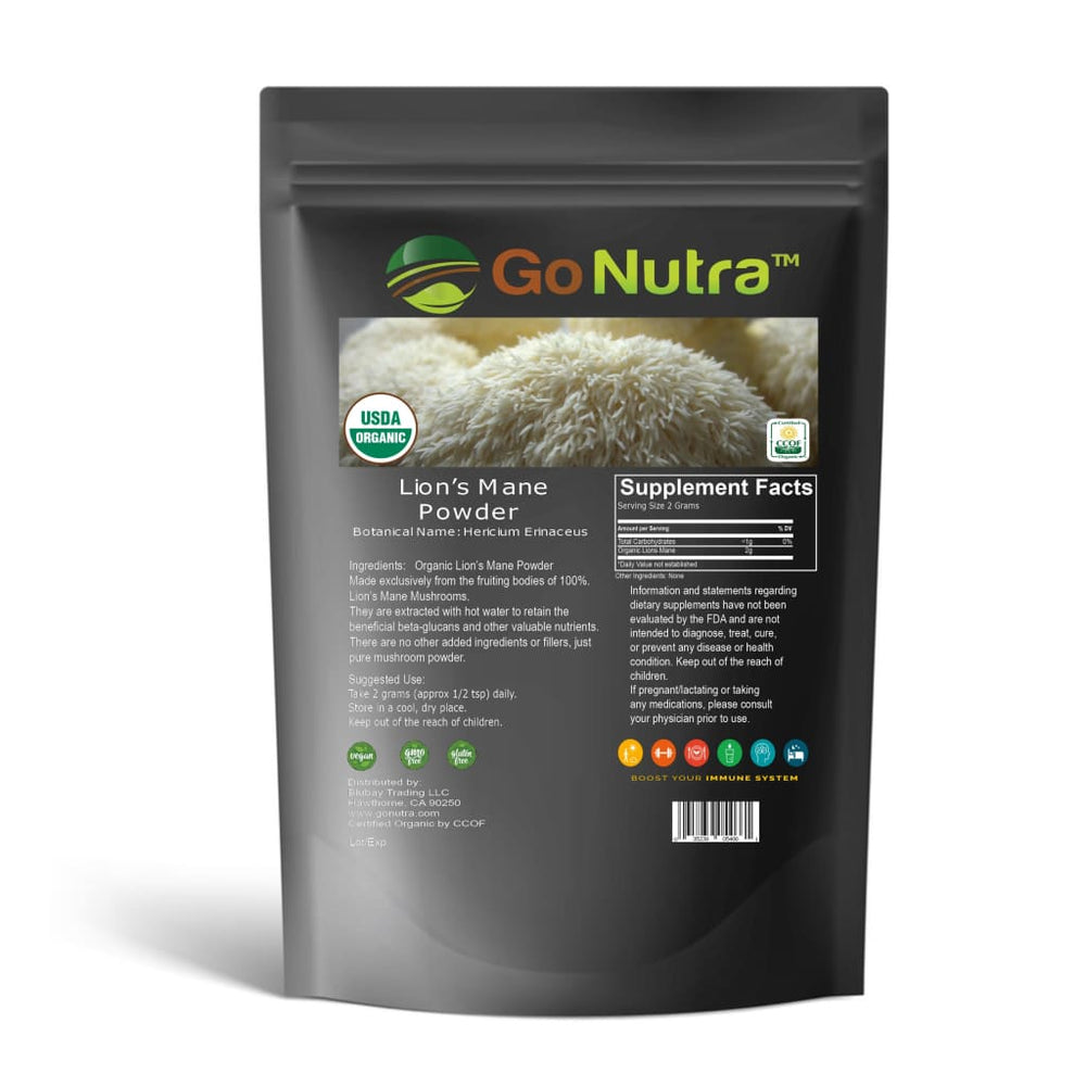 
                  
                    Lion's Mane Organic Powder 8 oz Herbs & Botanicals Go Nutra Go Nutra Lion's Mane Mushroom Powder Organic | Go Nutra
                  
                