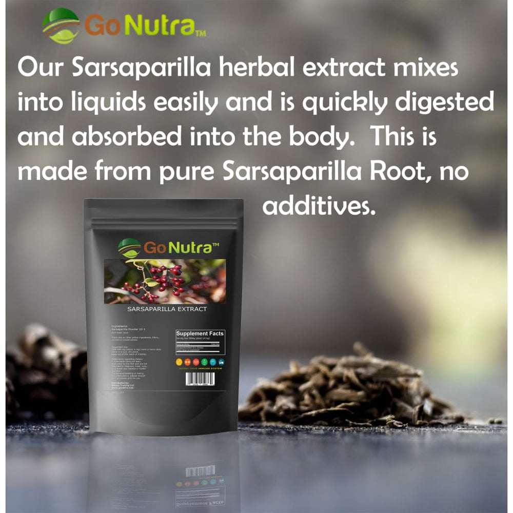 
                  
                    Sarsaparilla Root Bark Extract Powder 10:1- 8oz | Go Nutra -
                  
                